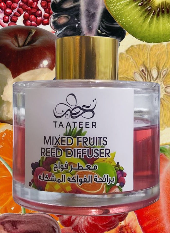 TAATEER 4 Pieces Mixed Fruits Reed Diffuser 100ml - Image 2