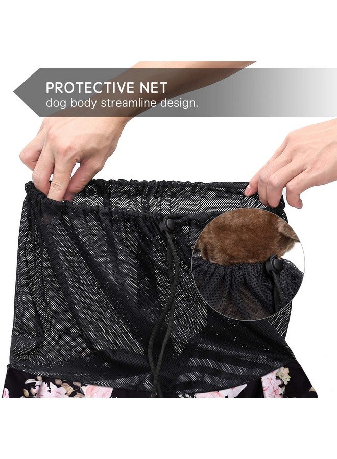 موسيسو حاملة القطط والكلاب، حقيبة حمل للكلاب الأليفة من كاميليا، حزام مبطن قابل للتعديل بدون استخدام اليدين، حقيبة كتف ناعمة من البوليستر قابلة للتنفس مع جيب أمامي للكلاب الصغيرة والقطط، باللون الأسود - Image 5