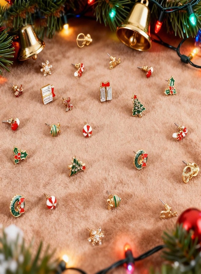 Dcfywl731 Christmas Earrings for Women Stocking Stuffers Xmas Holiday Stud Earrings Bow Tree Snowflake Bell Reindeer Dangle Earring Christmas Jewelry Gifts Outfits Accessories - Image 5