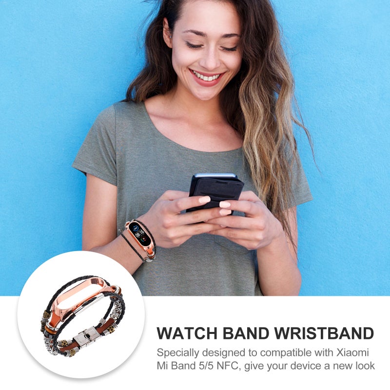 NFC Band Strap with DIY Beads for Xiaomi Mi Compatible Devices, Vintage Style - Image 5