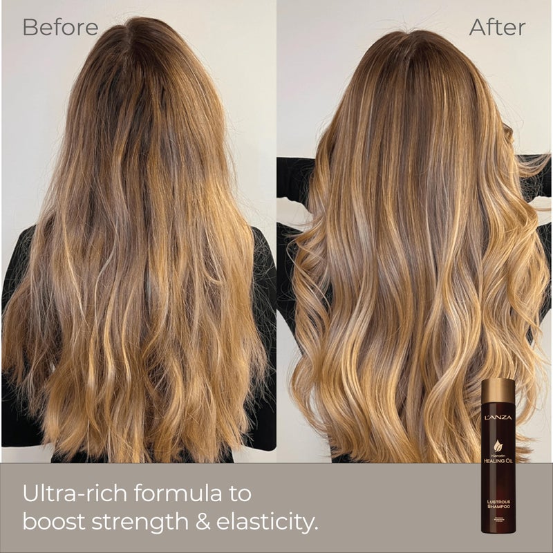 LANZA L'ANZA Keratin Healing Oil Lustrous Shampoo for Dry Damaged Hair, Moisture Shampoo Nourishes & Boosts Hair Shine & Strength, Sulfate Free, Cruelty Free Shampoo & Paraben Free Hair Care - Image 2