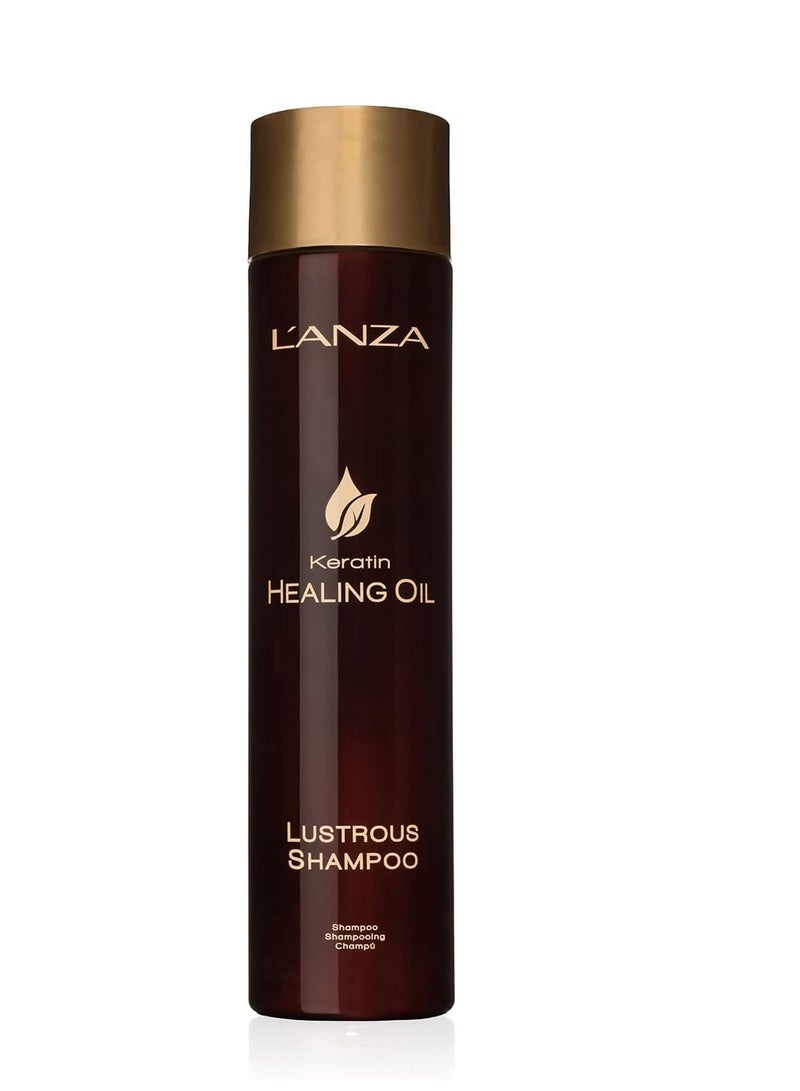 LANZA L'ANZA Keratin Healing Oil Lustrous Shampoo for Dry Damaged Hair, Moisture Shampoo Nourishes & Boosts Hair Shine & Strength, Sulfate Free, Cruelty Free Shampoo & Paraben Free Hair Care - Image 1