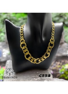 Gold Plated Chunky Chain Necklace – Statement Cuban Style – 3DIAMONDS