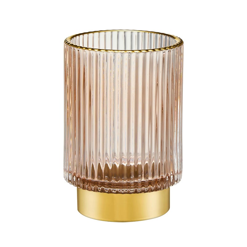 LEICURACE Makeup Brush Holder Organizer,Toothbrush Holders,Desk Pen Pencil Holder,Multifunctional Vintage Glass Brush Cup(A3-27-US) - Image 1