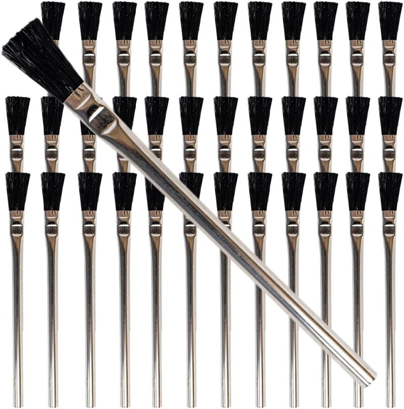 Pro-Grade - Acid Brushes - 36 Count 3/8 Inch Boar Hair Acid Flux Brushes - Image 1