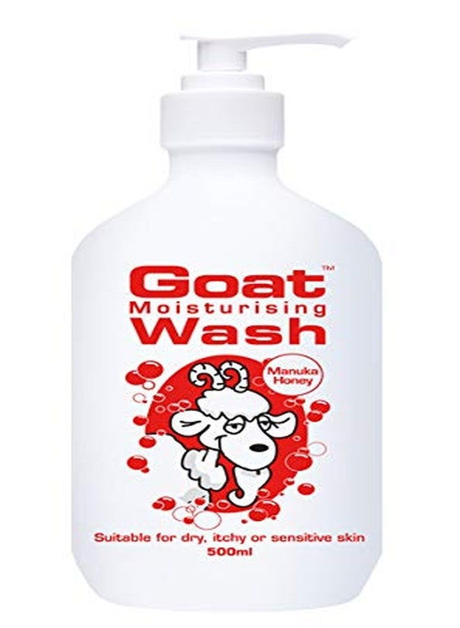 Goat Moisturizing Body Wash Enrich with Manuka Honey and Goat Milk, Helps To Repairs Damaged Skin, Moisturizes Skin, Relieves Irritation & Inflammation for Dry & Sensitive Skin (Manuka Honey) 500ml - Image 1