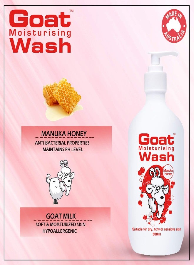 Goat Moisturizing Body Wash Enrich with Manuka Honey and Goat Milk, Helps To Repairs Damaged Skin, Moisturizes Skin, Relieves Irritation & Inflammation for Dry & Sensitive Skin (Manuka Honey) 500ml - Image 3