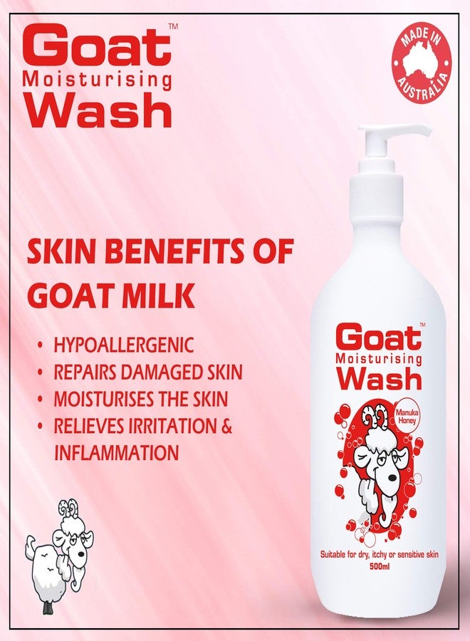 Goat Moisturizing Body Wash Enrich with Manuka Honey and Goat Milk, Helps To Repairs Damaged Skin, Moisturizes Skin, Relieves Irritation & Inflammation for Dry & Sensitive Skin (Manuka Honey) 500ml - Image 4