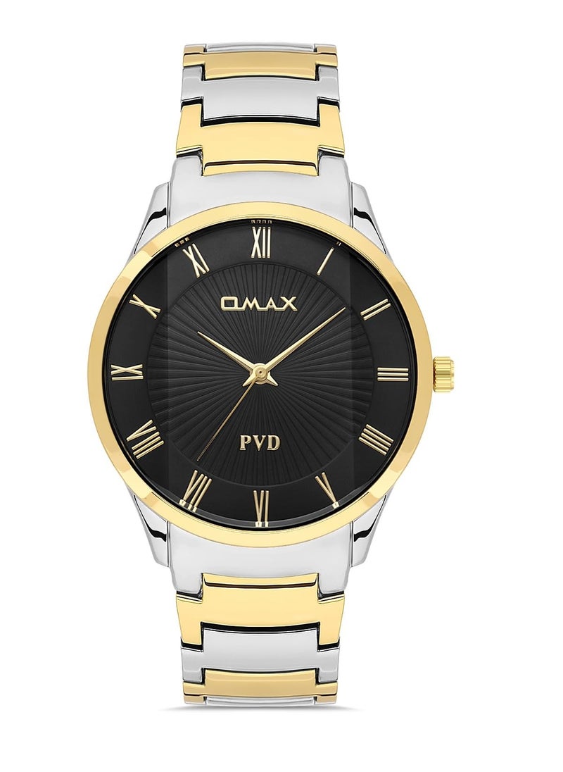 OMAX - Omax Men's Black Luxury Wrist Watch, Watches for Men, Stainless Watches, Steel Band, Analog Dial, Waterproof Watch, 1 Year Warranty - Image 1
