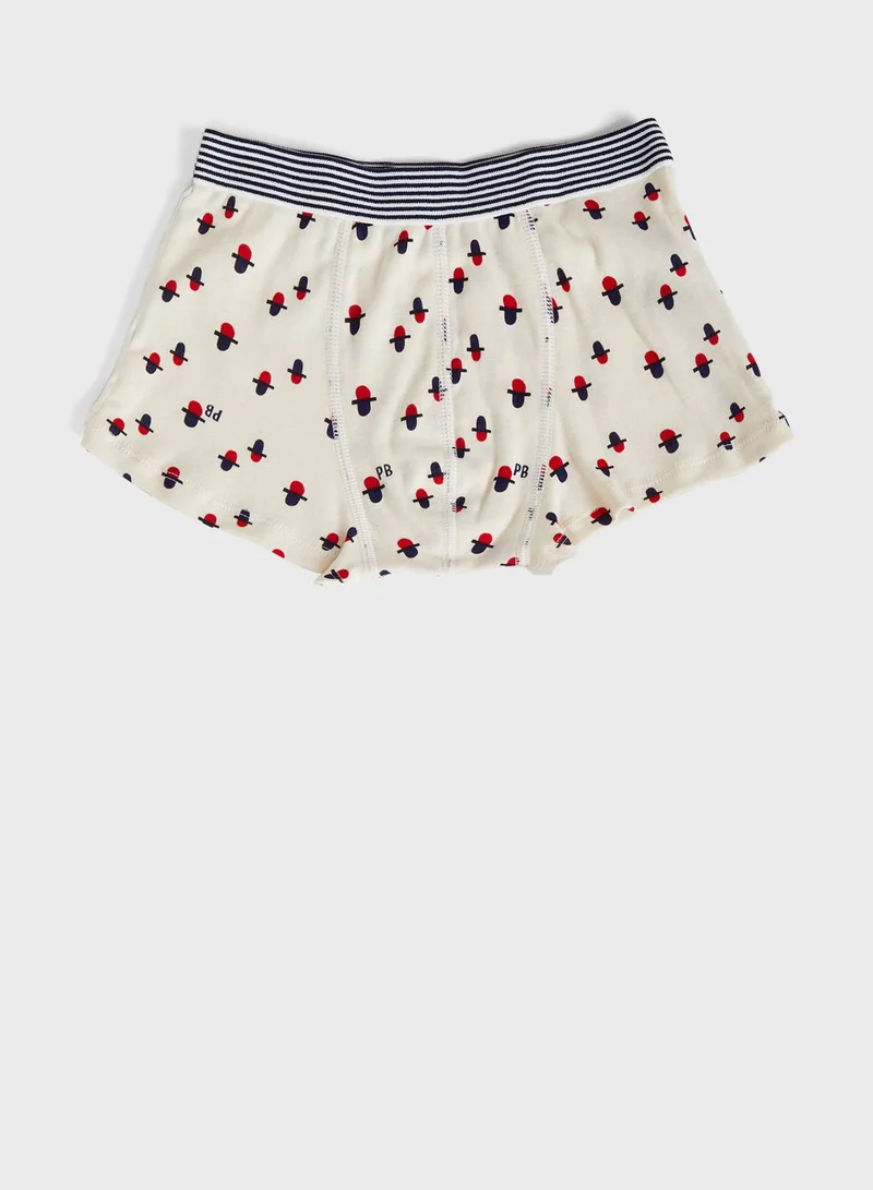 Petit Bateau Kids 3 Pack Assorted Boxer