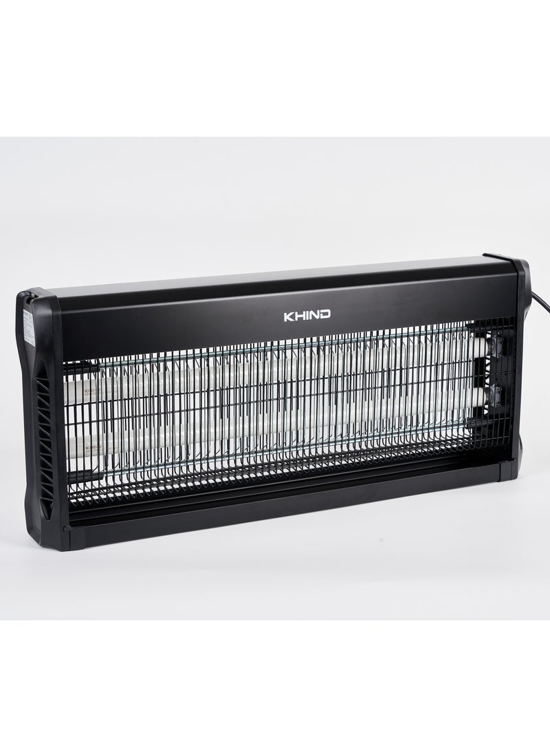 KHIND KHIND Insect Killer/Zapper, 2x20W T8 Tube, Fire Retardant Plastic and Metal Body, No Radiation, Non Toxic, Chain for Hanging, 150sq.m Coverage, Black – IK7202  - Image 3