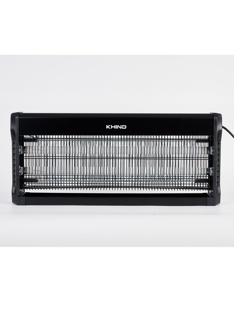 KHIND KHIND Insect Killer/Zapper, 2x20W T8 Tube, Fire Retardant Plastic and Metal Body, No Radiation, Non Toxic, Chain for Hanging, 150sq.m Coverage, Black – IK7202  - Image 2