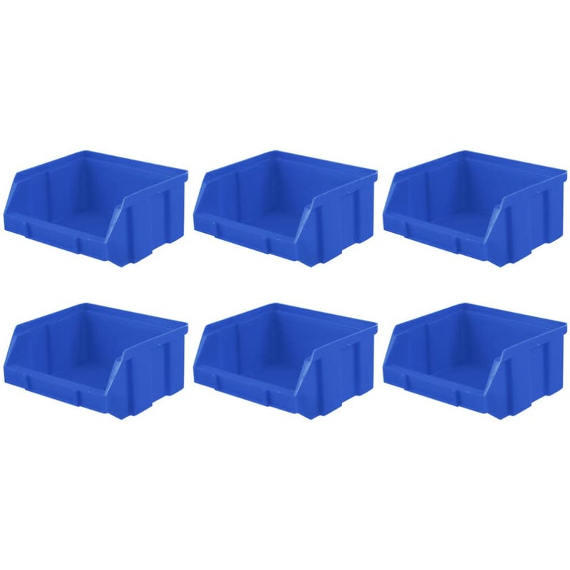 Cabilock 6 Piece Plastic Stacking Storage Bins Nesting Hardware Boxes - Image 2