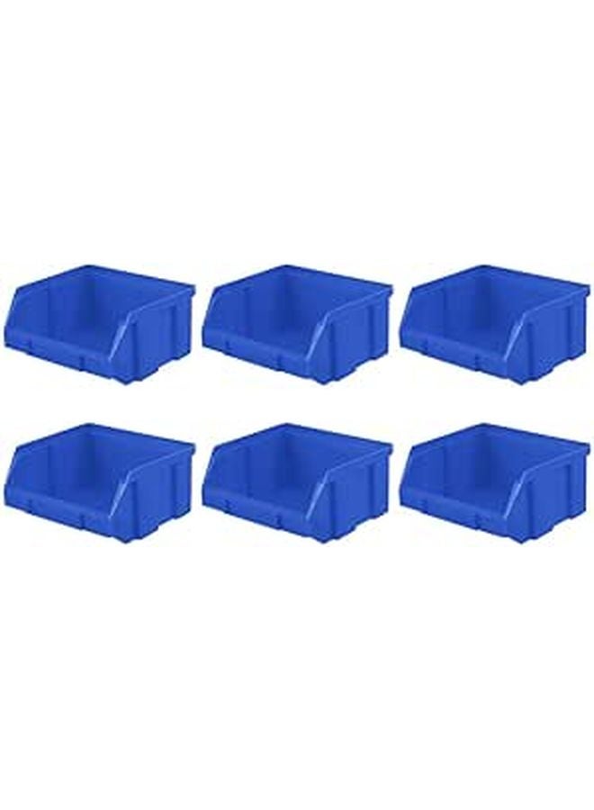 Cabilock 6 Piece Plastic Stacking Storage Bins Nesting Hardware Boxes - Image 1