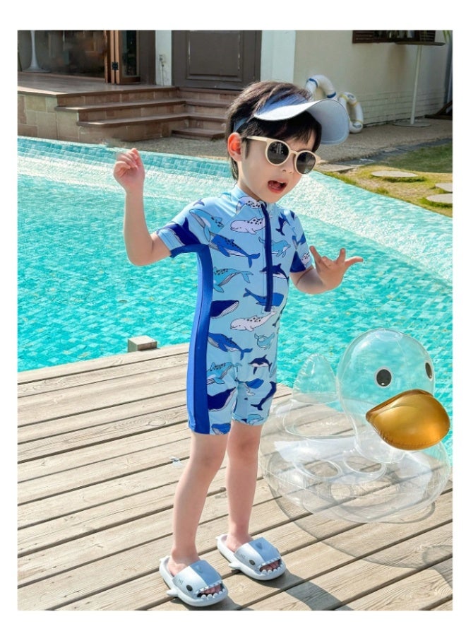 Boys' printed swimsuit romper - short sleeves (4-6 years) - Image 1