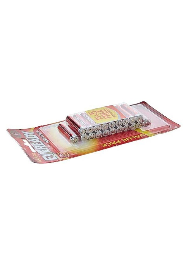 Eveready Red Carbon Zinc Aaa Batteries, 1.5V. Pack Of 20, Evd 1012 Aaa Bp15+5, Battery  - Image 2