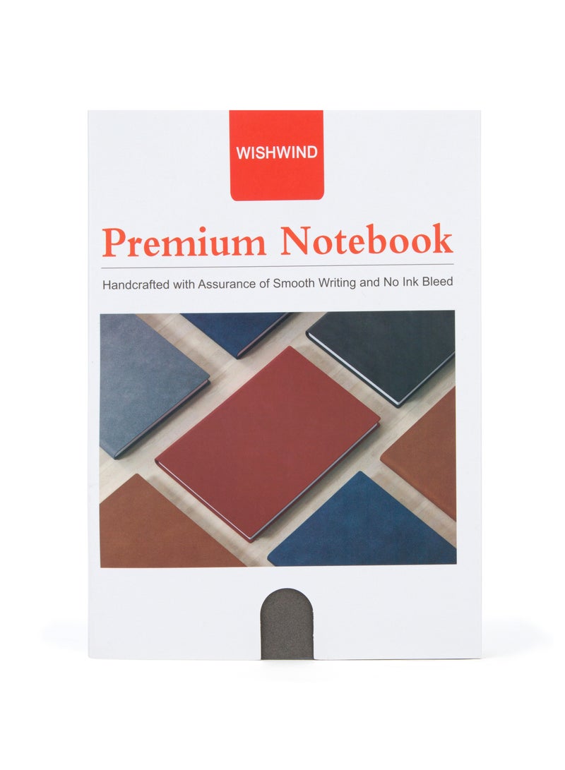 WISHWIND Elegant PU Leather Executive Journal Notebook – Premium Daily Diary for Men & Women | Compact 21x15 cm | Ideal for School, Travel, Business, Work & Home Writing (Grey, Large) - Image 2