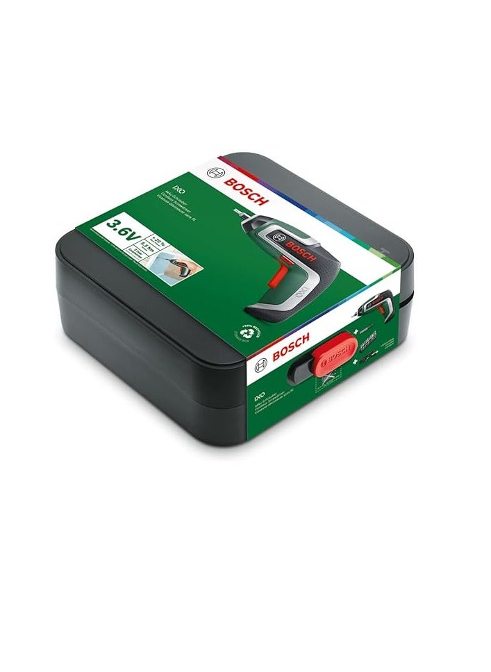 BOSCH - Bosch Compact Cordless Screwdriver IXO (7th Generation; 3.6V; 2.0Ah; 5.5Nm; Set incl. Angle-Screw and Off-Set Angle Attachments; with Micro-USB Cable; in Storage Box) - Image 1