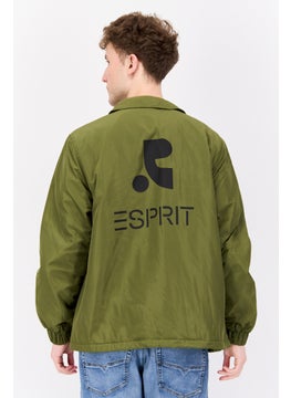 Esprit x Rest and Recreation Men Solid Bomber Jacket, Olive  - Image 3