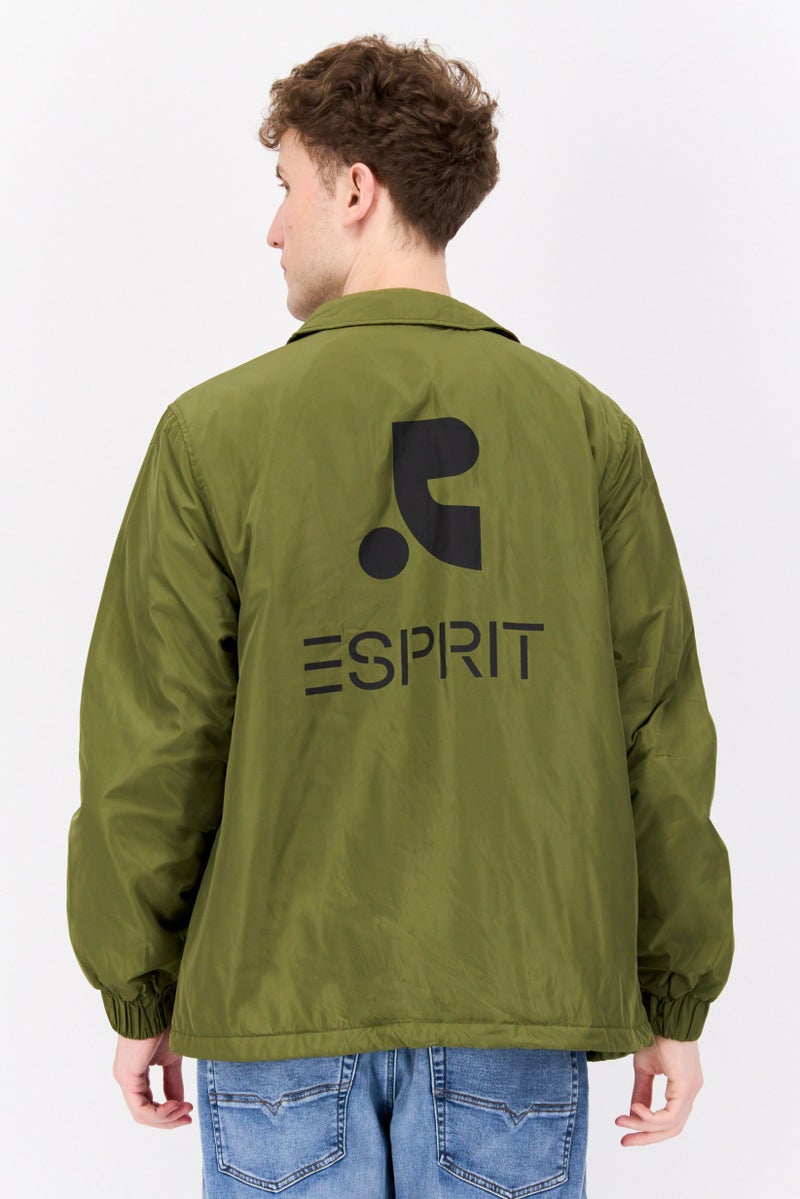 Esprit x Rest and Recreation Men Solid Bomber Jacket, Olive - Image 3
