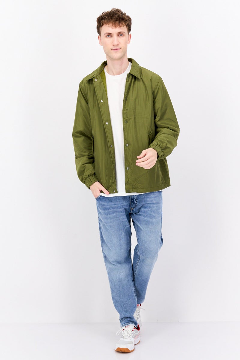 Esprit x Rest and Recreation Men Solid Bomber Jacket, Olive - Image 4