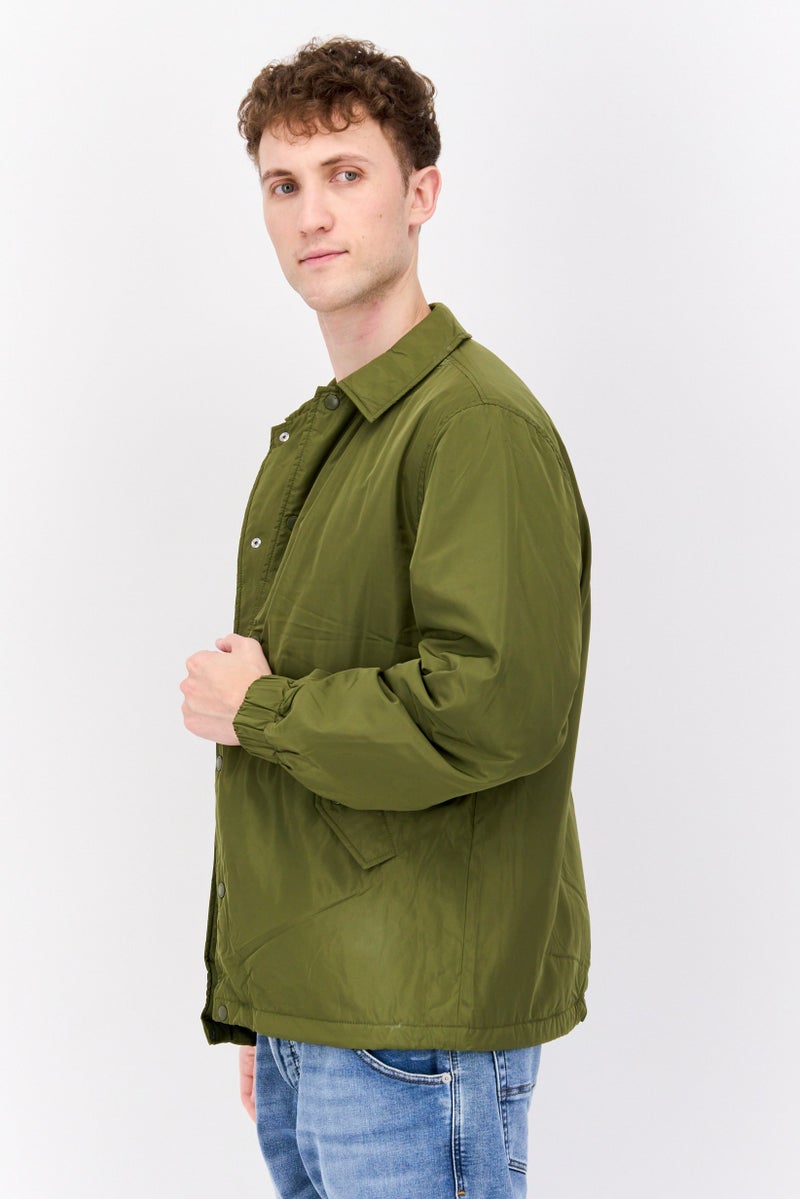 Esprit x Rest and Recreation Men Solid Bomber Jacket, Olive - Image 2