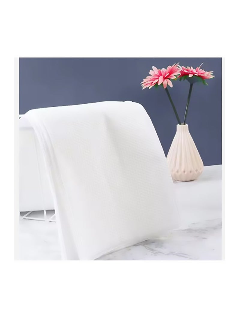 5-Pieces Disposable Bath Towel White 70x140cm - Image 3