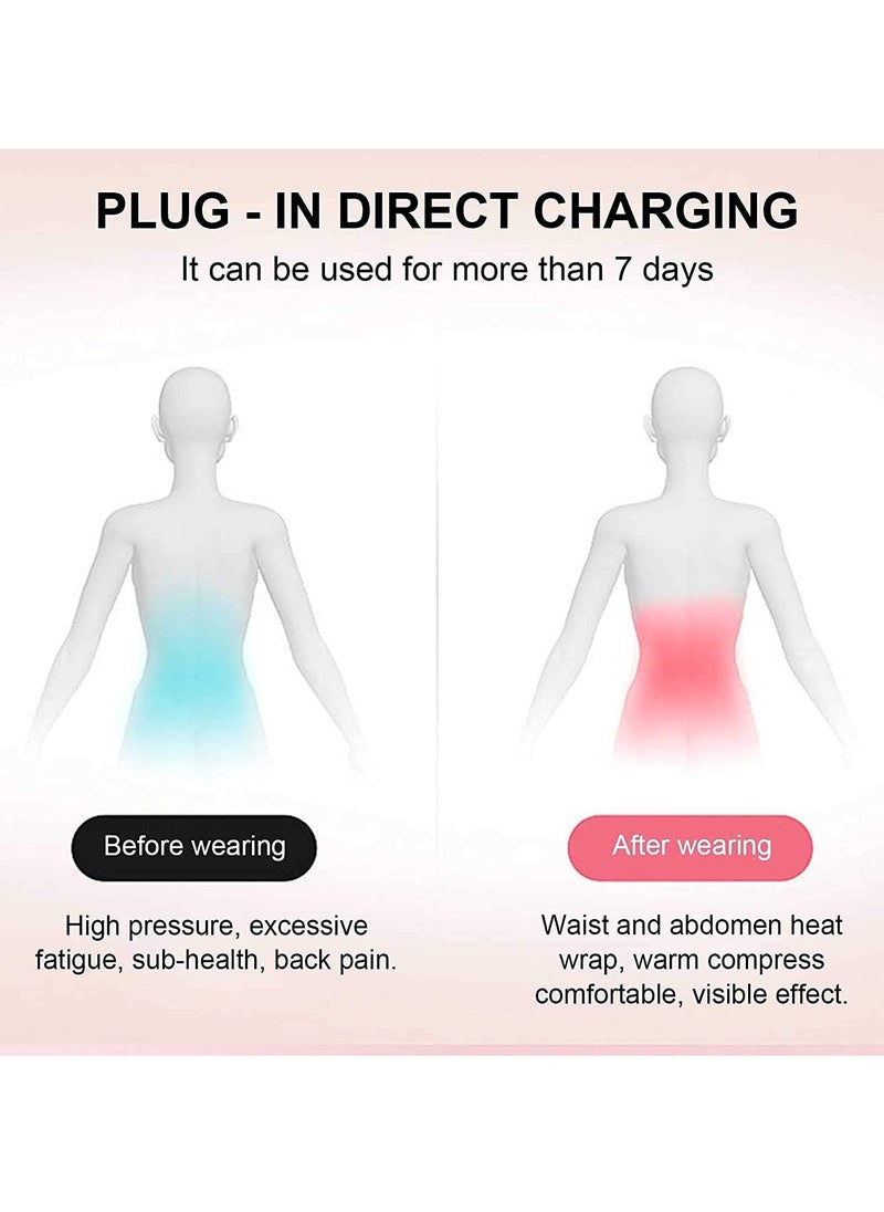 SYOSI - Pain Relief Heating Pad Period Belt Menstrual Cramp Massager with three Heat Levels Massages Modes Rechargeable Electric Fast Warming Belly Gifts for Women Ladies - Image 1