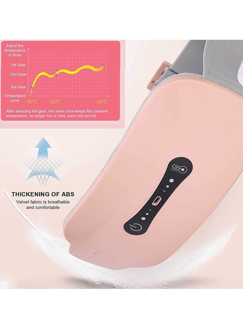 SYOSI - Pain Relief Heating Pad Period Belt Menstrual Cramp Massager with three Heat Levels Massages Modes Rechargeable Electric Fast Warming Belly Gifts for Women Ladies - Image 1
