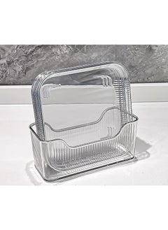 ShebSheb 6 PCS Dinner Plates With Bottom Base,Teacup Tray Plate with Holder,Square Snack Plate  - Image 1