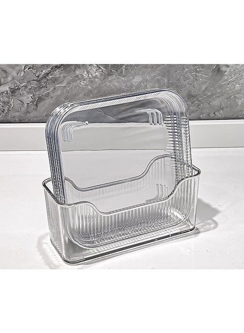 6 PCS Dinner Plates With Bottom Base,Teacup Tray Plate with Holder,Square Snack Plate