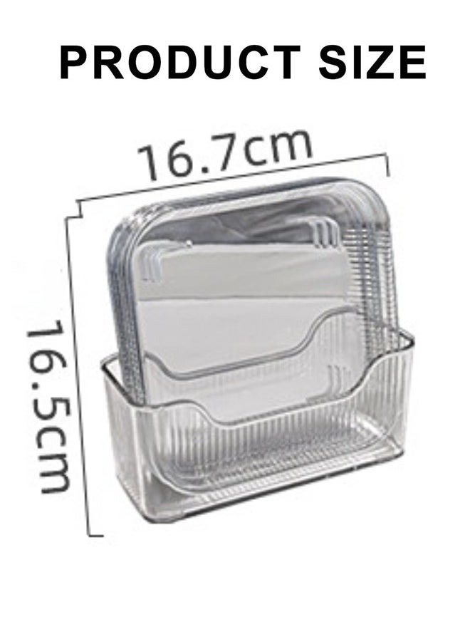 ShebSheb 6 PCS Dinner Plates With Bottom Base,Teacup Tray Plate with Holder,Square Snack Plate  - Image 2