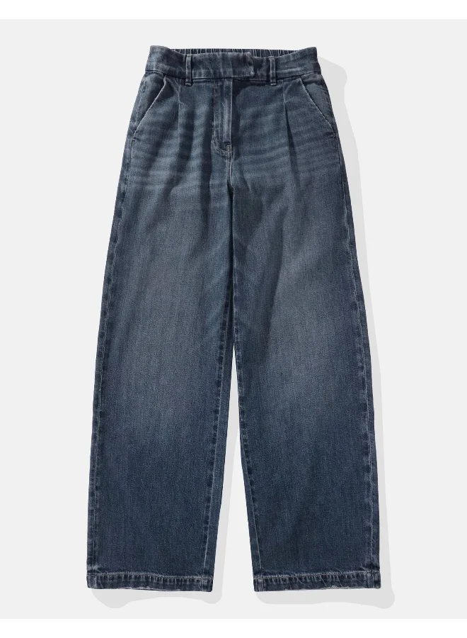 امريكان ايجل Drape Stretch Super High-Waisted Baggy Jeans