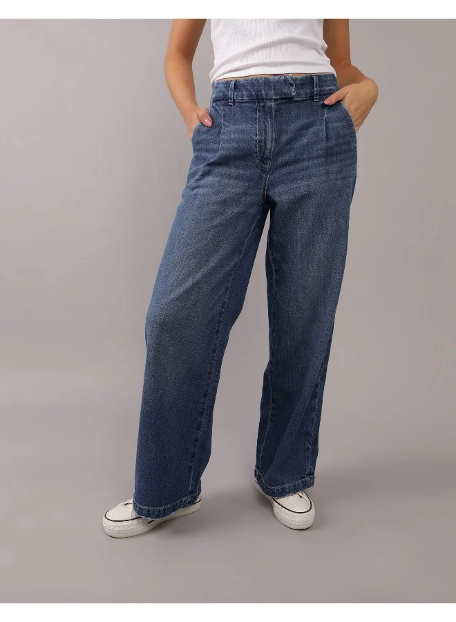 امريكان ايجل Drape Stretch Super High-Waisted Baggy Jeans