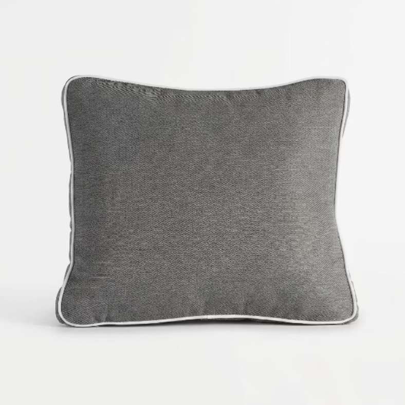 Pan Home Back Cushion with Zipper Closure 240 GSM - 56X50X7 Cm - Grey - 065MIC2000025 - Image 3