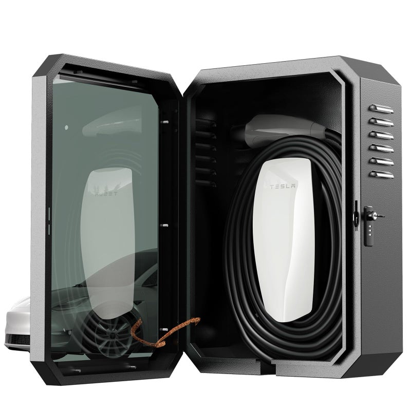 YONZEE Wall-Mounted EV Charger Protection Box â€“ Weatherproof Charging Station Cover Case for Electric Vehicle Home Chargers, Compatible with Tesla, Standard Most EV Chargers - Image 3