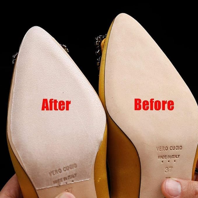 Bettli Sole Sticker - Crystal Clear Self-Stick Pads Sole Protector Shoe Bottoms Slip Resistant Shoe Sole Cover Protector for Heels (Pack of 2) - Image 5