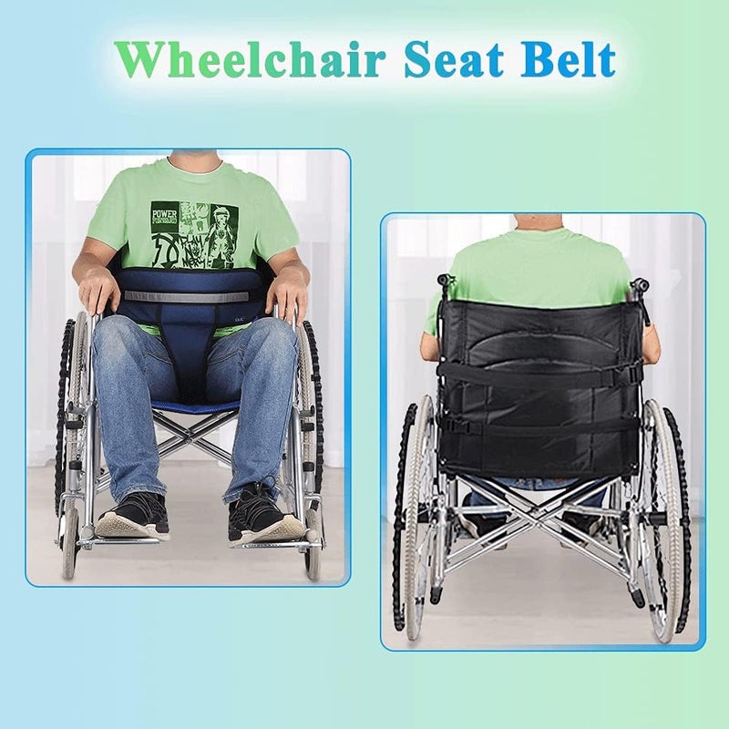 KAVIL Wheelchair Seat Belt Restraints Harness for Dementia Patients Wheelchair Seatbelt Accessories Fall Prevention for Elderly Adults Chair Safety Straps Adjustable Support Vest to Prevent Sliding - Image 2
