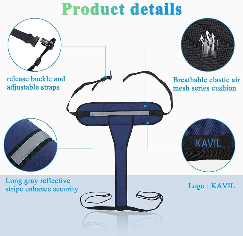 KAVIL Wheelchair Seat Belt Restraints Harness for Dementia Patients Wheelchair Seatbelt Accessories Fall Prevention for Elderly Adults Chair Safety Straps Adjustable Support Vest to Prevent Sliding - Image 4