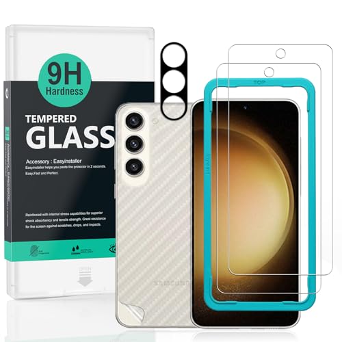 Ibywind Screen Protector For Samsung Galaxy S25 5G 672 Pack9H Hardness Tempered GlassWith 1Pc Camera Lens Protector1Pc Back Carbon Fiber FilmEasy to Install - Image 1