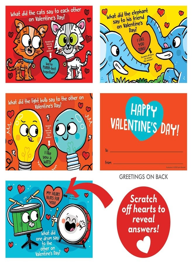 بلاي هاوس مجموعة بطاقات عيد الحب للأطفال من بلاي هاوس، تتضمن 28 بطاقة قابلة للخدش، مليئة بالمزاح اللطيف. - Image 3