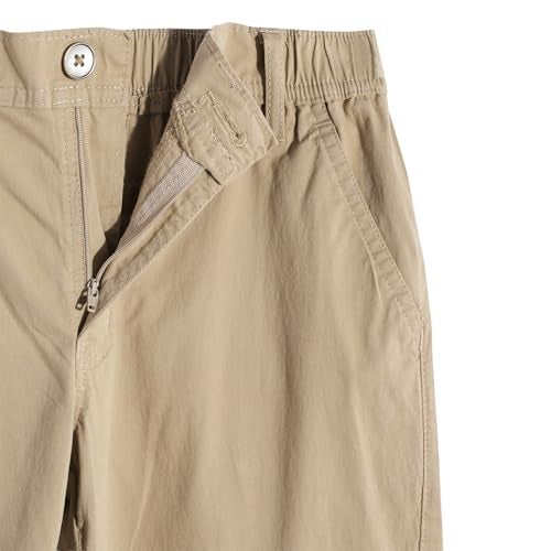 CAVIO Boys Cotton Solid Cargo Trouser Khaki - Image 2