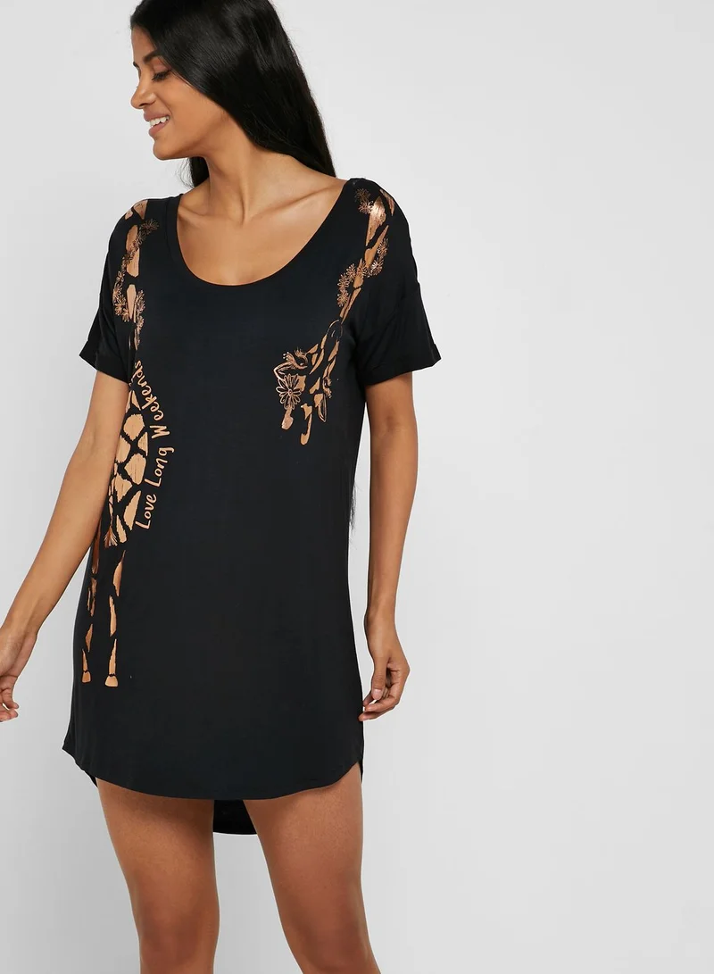 Boux Avenue Wrap Around Giraffe Night Dress