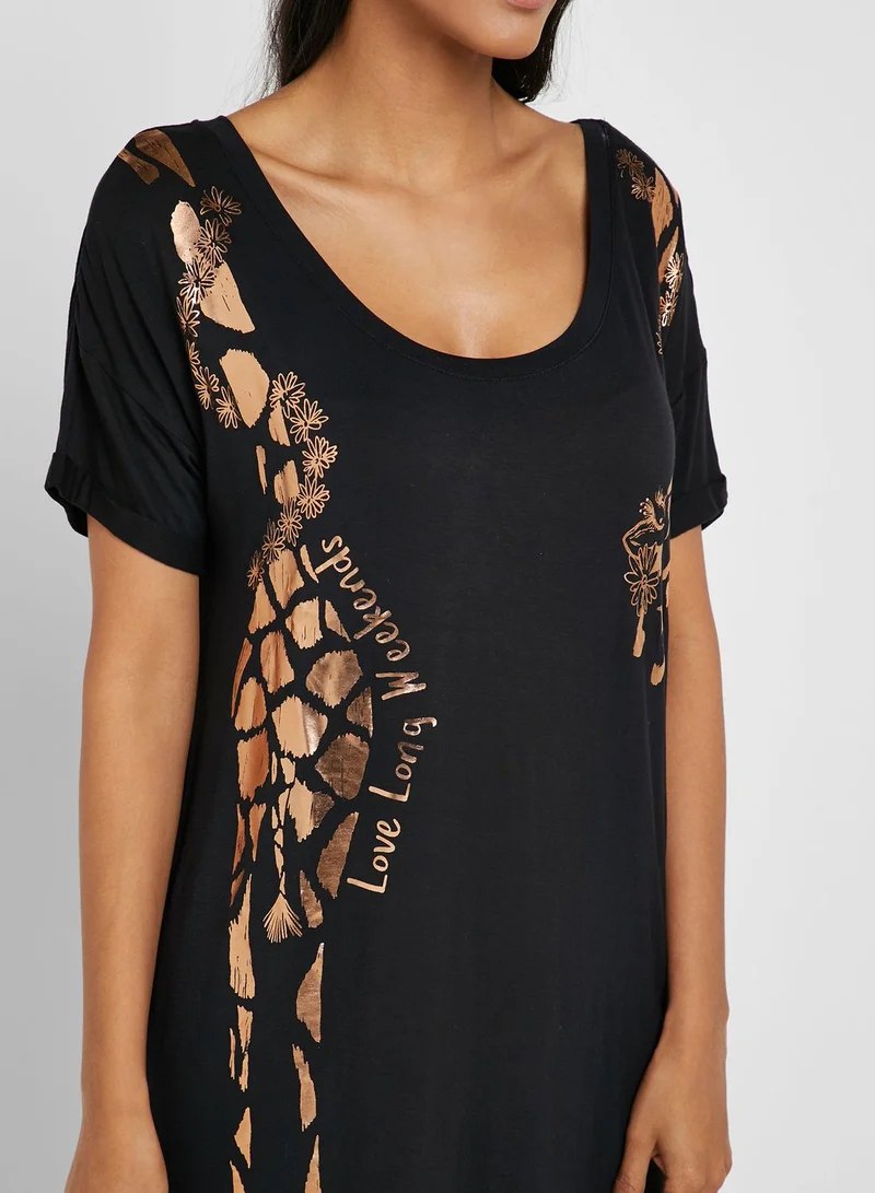Boux Avenue Wrap Around Giraffe Night Dress