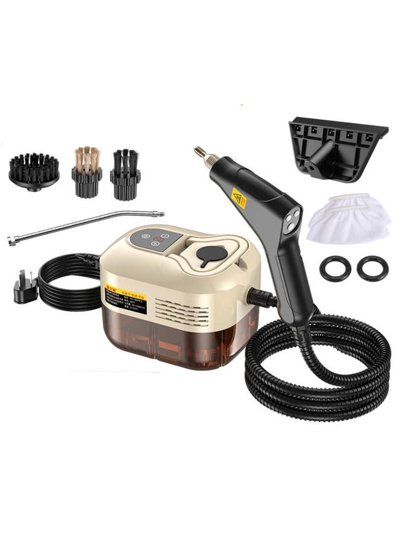 XiuWoo Household 2500W High Pressure Handheld Steamer, 6-speed Adjustment,Car Steam Cleaner, Portable Grouting Steamer for Cleaning Upholstery, Kitchen, Bathroom, Hard Surfaces , With 3 Brushes - Image 1