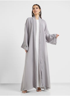 hayas closet Embellished oprn front flared sleeve abaya  - Image 5