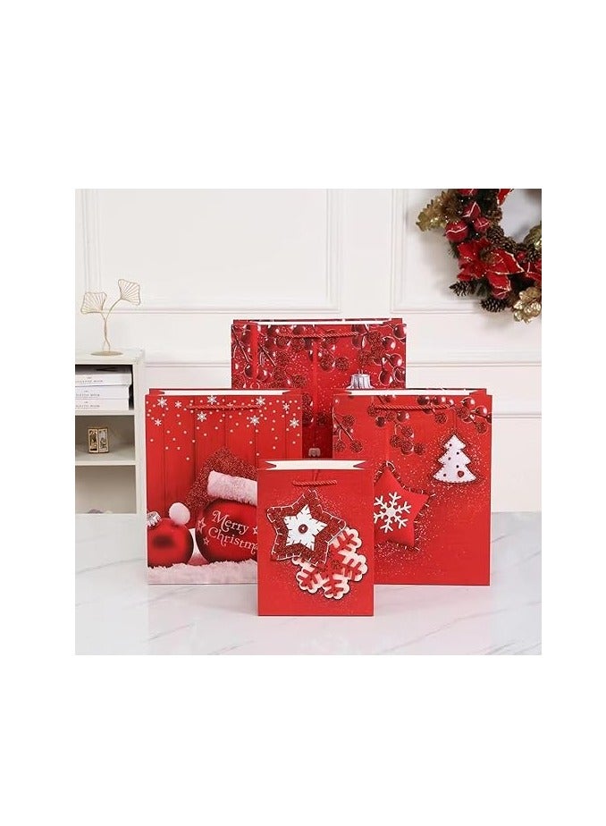 Brain Giggles Brain Giggles Pack of 12 Christmas Gift Bag - Novelty Christmas Paper Bags With Handles Assorted Design Gift Wrapping Supplies  - Image 1
