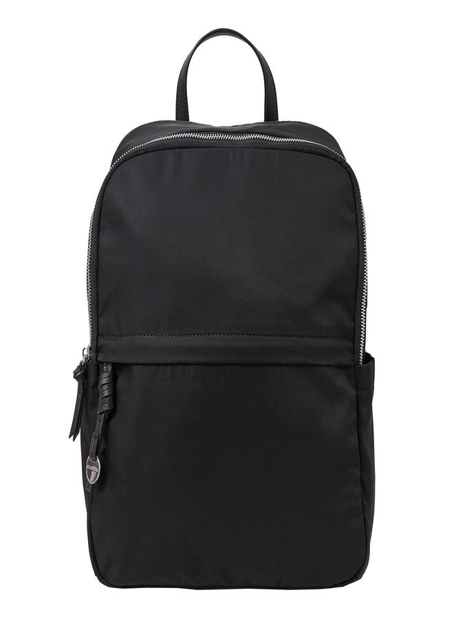Accessorize London Women's Black Plain Nylon Rucksack Backpack - Image 1