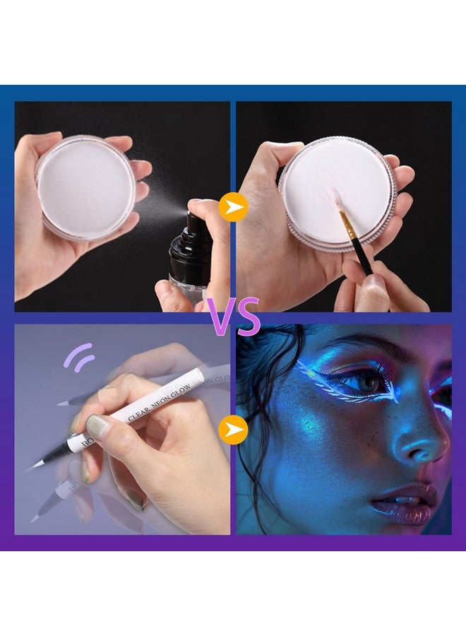BOBISUKA BOBISUKA Clear UV Neon Glow Eyeliner Pen, Invisible Ink White Eye Liner Pen, Waterproof Smudge-proof Graphic Liners, Eye Makeup Kit for Rave Accessories Party - Image 5