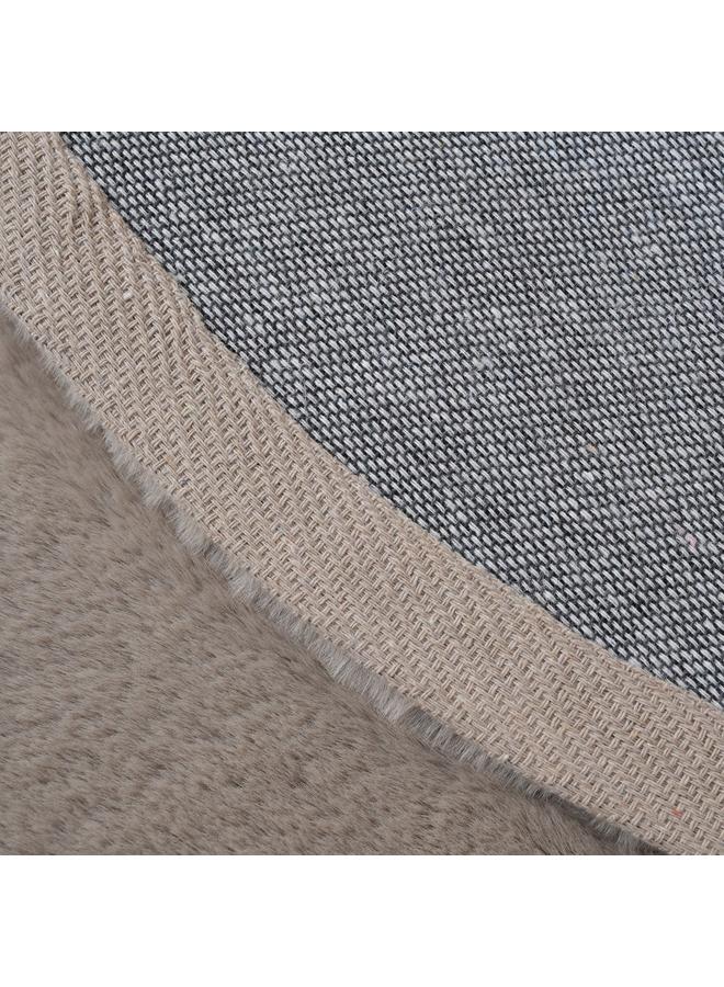 Rabbit Fur Round Rug 90 Cm